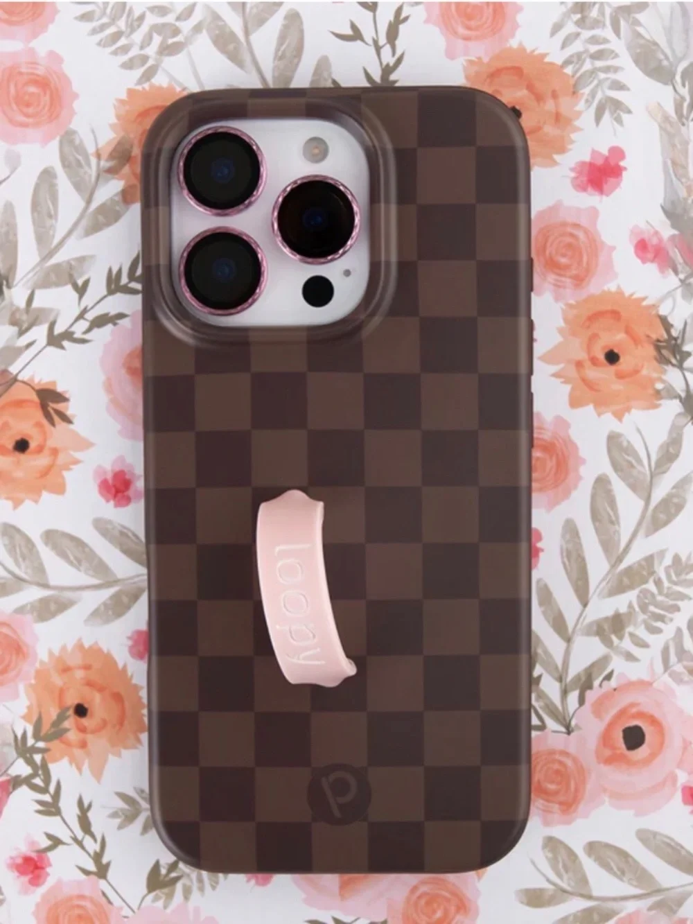 Loopy iPhone 14 Cocoa Checkered Case